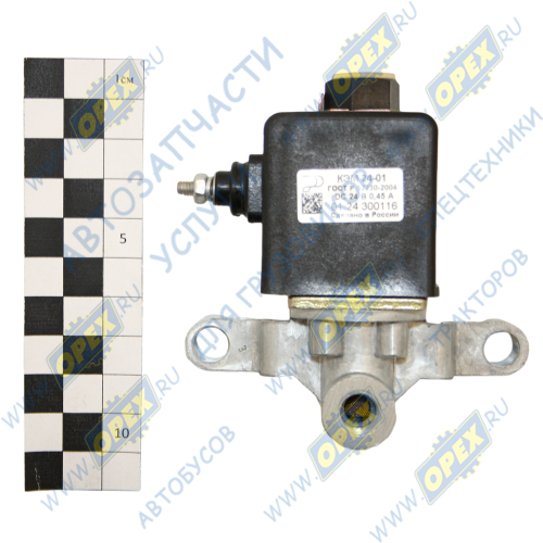 КЭМ24-01 Клапан электромагнитный 24В, L=48; 2 конт.под клемму, вкл. демультипликатора,маленький , КПП 238М Объединение Родина1